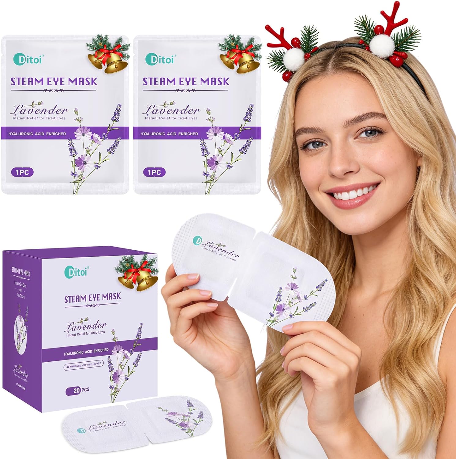Ditoi steam eye mask front view packaging
