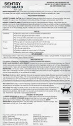 Waterproof flea and tick prevention topical liquid dose presentation for domestic cats.