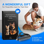 Stainless steel 2-in-1 pet dematting comb by Right Things