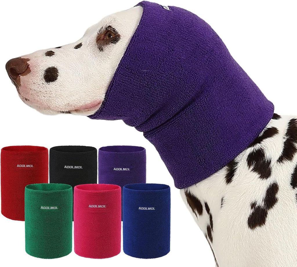 Dog & Cat Calming Hoodie - Soft Double-Layer Ear and Neck Cover for Anxiety Relief & Noise Protection, Elastic Pet Head Wrap for Grooming, Bath, Drying & Fireworks - Image 10