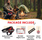 Pelto premium service dog identification kit components laid out on a clean background.