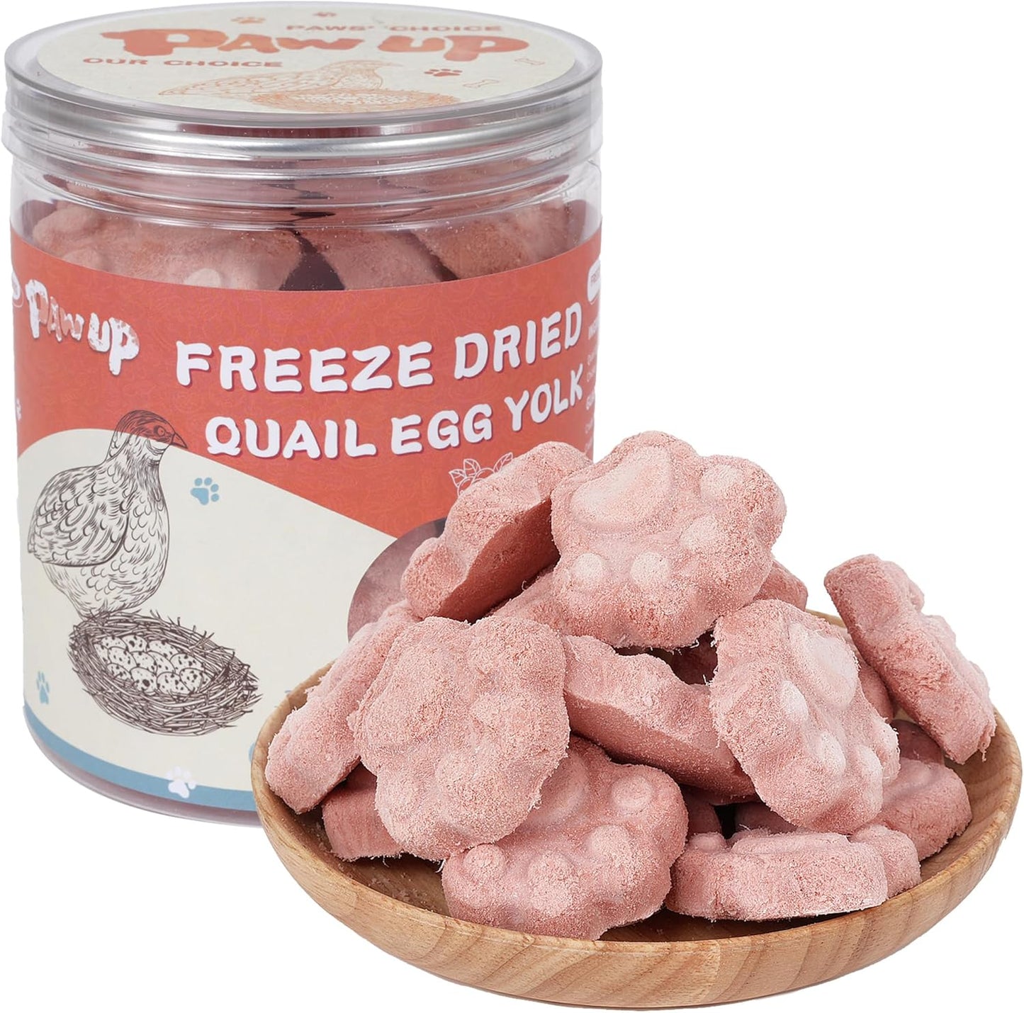 PAWUP Freeze Dried Quail Egg Yolk Pet Treats, Freeze-Dried Pet Food for Dogs, Cats, Pure Fresh Ingredient, 4.2 oz, Rawhide Free, Gluten&Grain Free - Image 10
