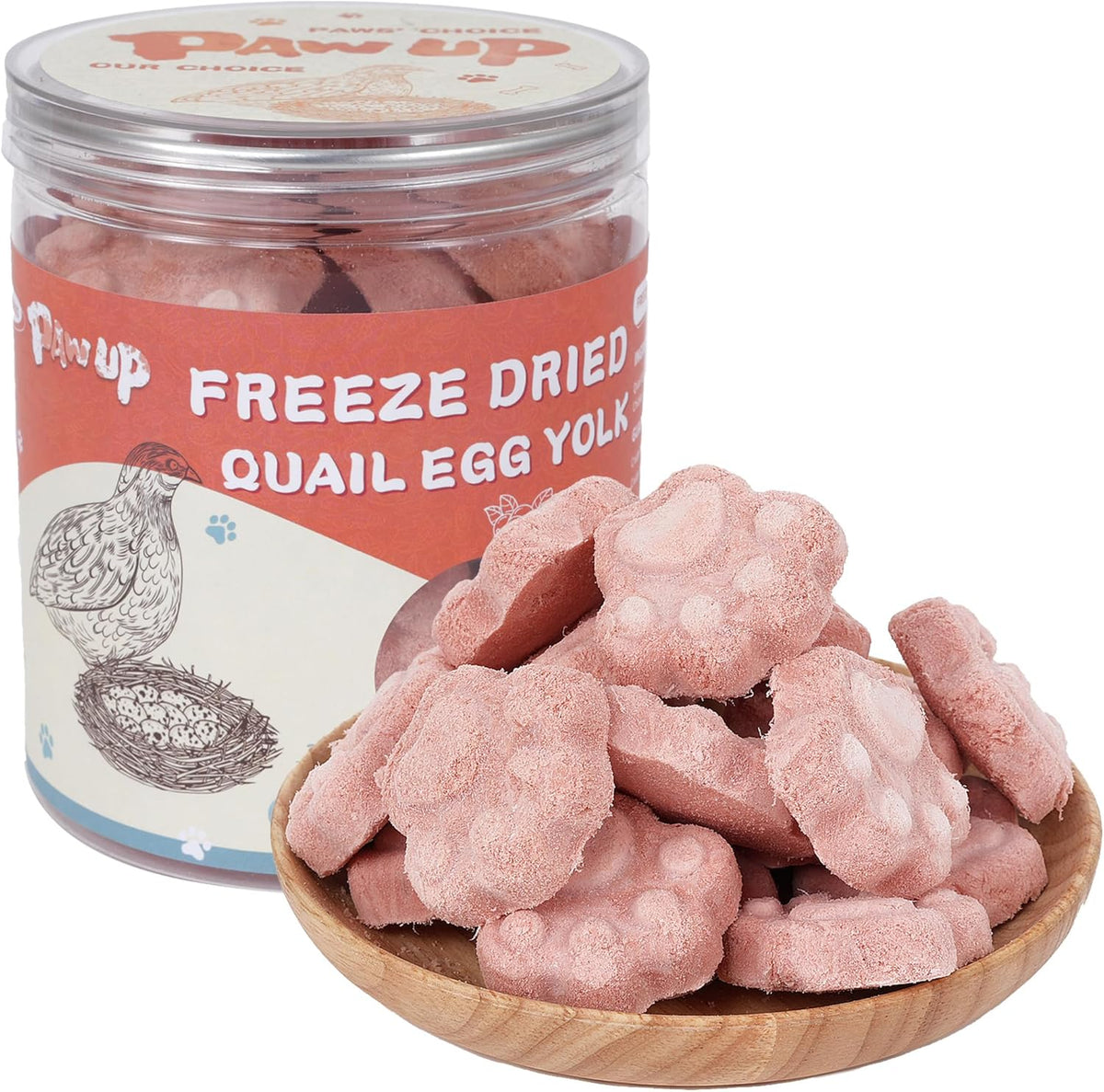 PAWUP Freeze Dried Quail Egg Yolk Pet Treats, Freeze-Dried Pet Food for Dogs, Cats, Pure Fresh Ingredient, 4.2 oz, Rawhide Free, Gluten&Grain Free - Image 10