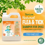 TropiClean plant powered flea and tick pet wash concentrated formula back label details
