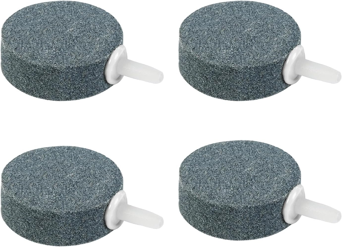 Aquaneat air stone disc front view showcasing the circular gray design for aquarium oxygenation.