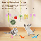 Janbenty interactive cat toys door hanging string setup with suction cup