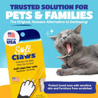 Soft Claws Nail Caps for Medium Cats, 40 Caps, Clear - Image 2