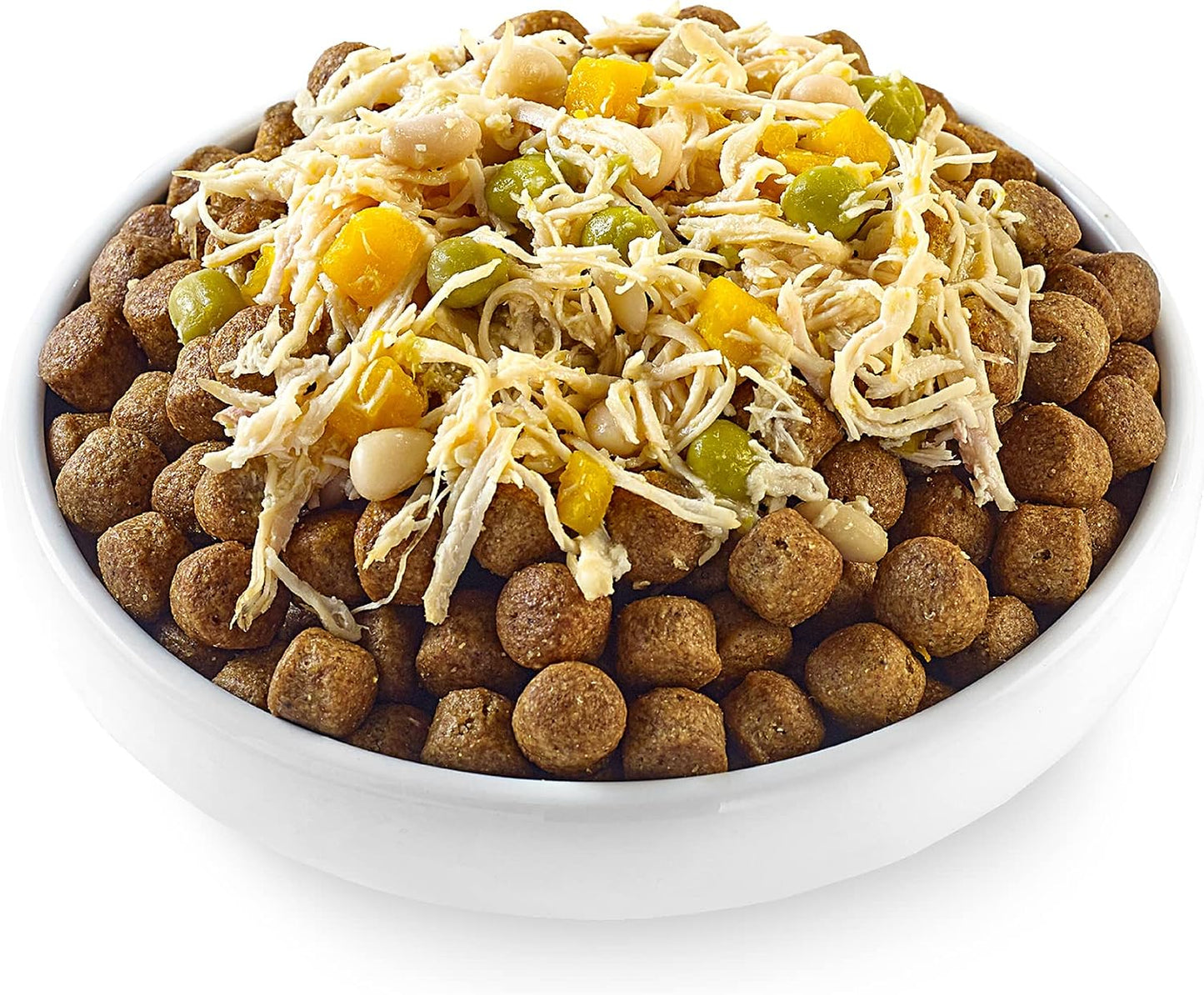 Close up of Applaws chicken and pumpkin dog food gravy texture