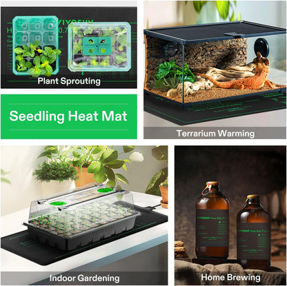Close up of Vivosun heat mat waterproof surface material