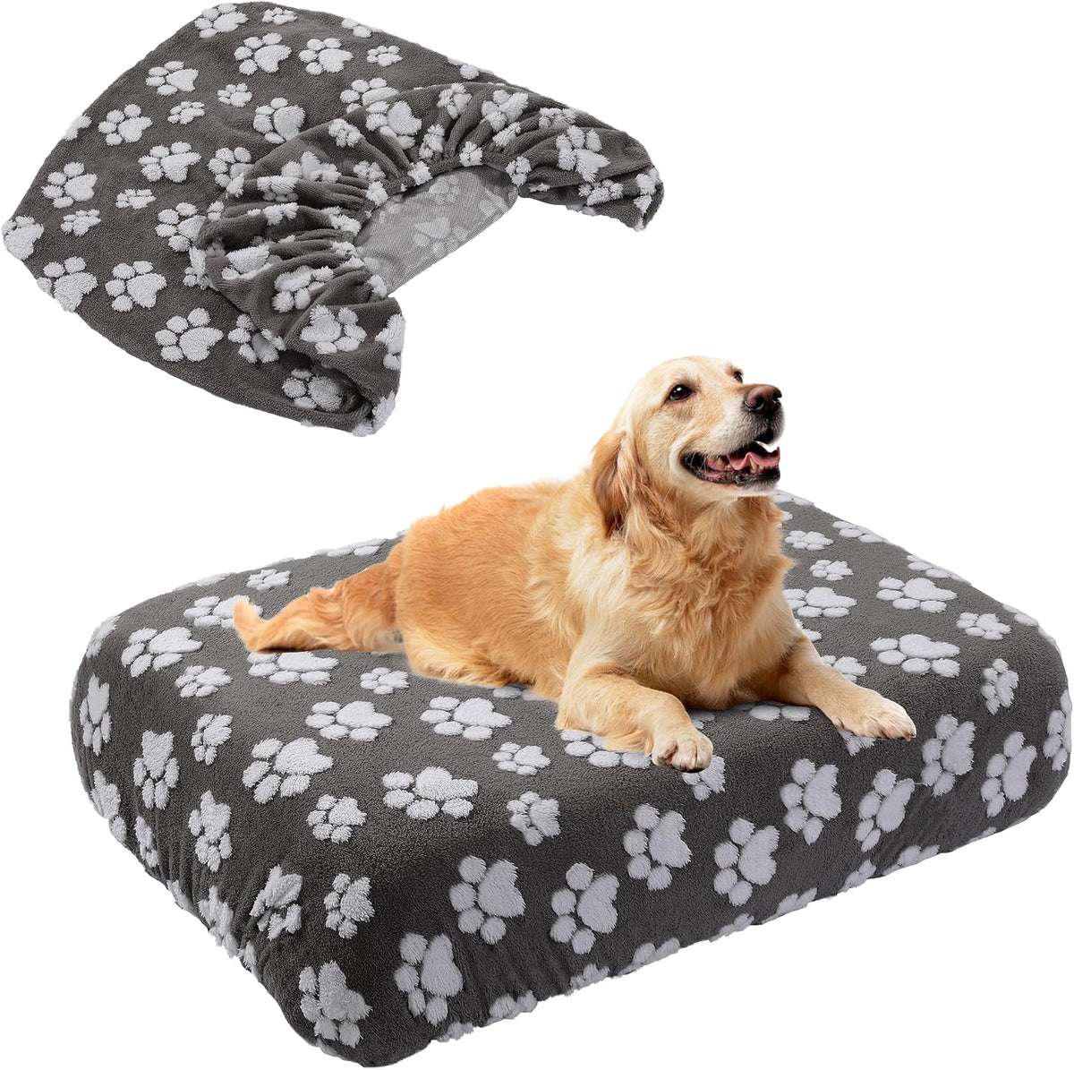 Balapet washable dog bed cover front view dark gray waterproof pet mat protector