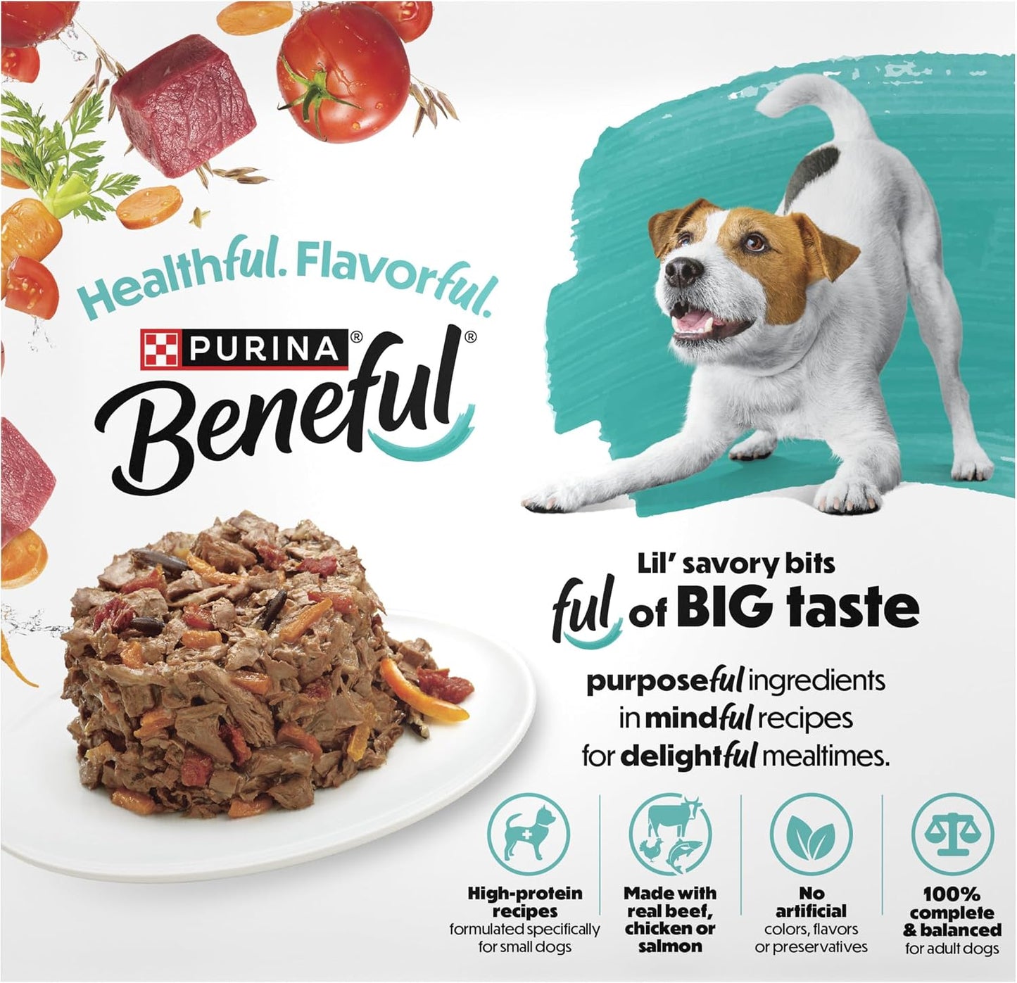 Beneful Purina Small Breed Wet Dog Food Variety Pack,IncrediBites with Real Beef,Chicken and Salmon - 3 Oz. Cans,(Pack of 60) - Image 10