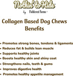 Highly digestible rawhide alternative collagen rolls for large dogs close up view.