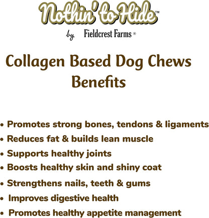 Collagen based rawhide free dog treats for small breeds