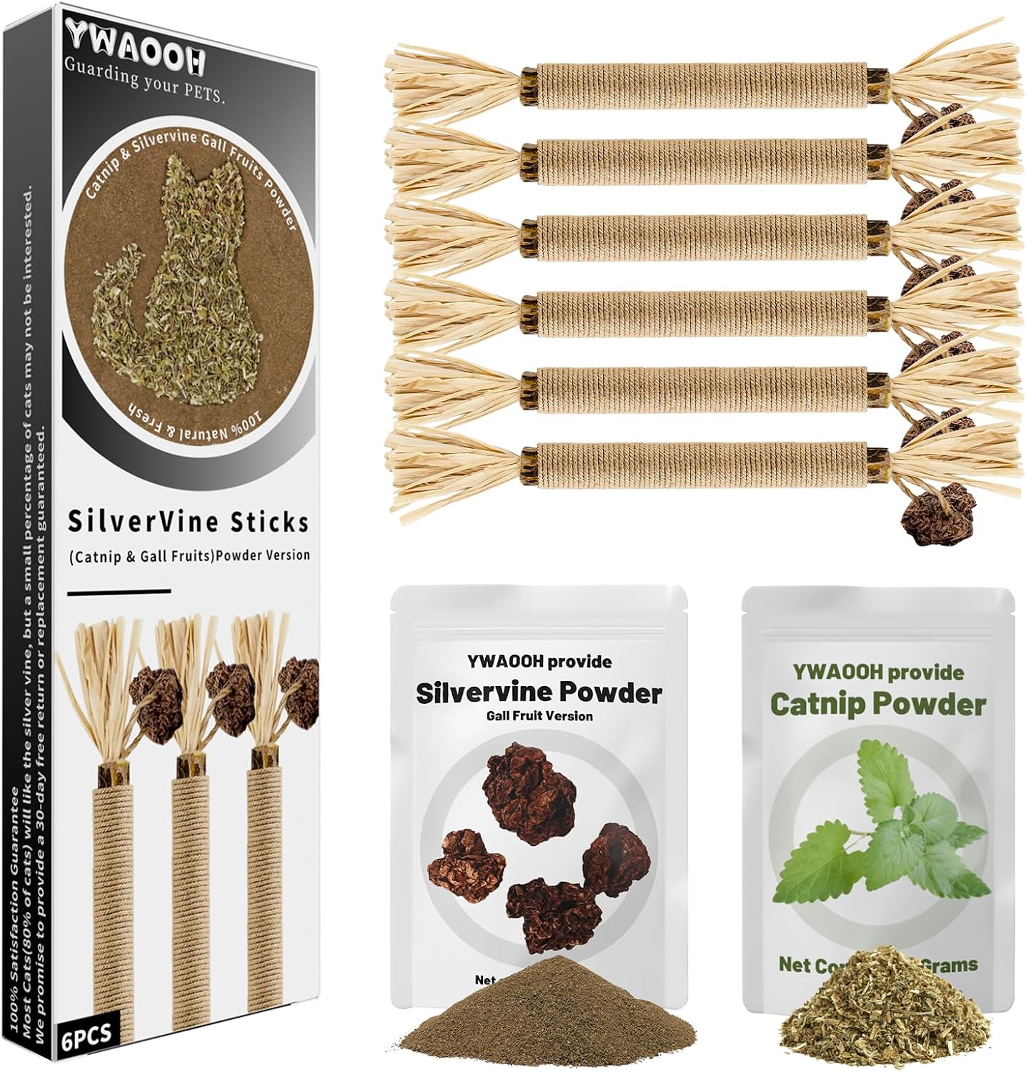 Packaging details of Ywaooh natural silvervine sticks