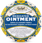 Rawleigh Medicated Ointment authentic front view of iconic blue tin chest rub