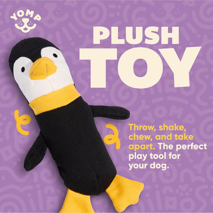 Side profile of Yomp penguin plush dog toy