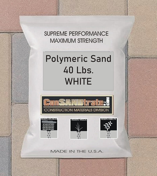 Consandtrate Polymeric Sand 40 Lbs white bag front view