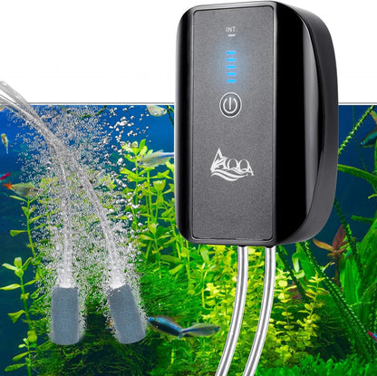 Outdoor fishing setup using AQQA portable rechargeable air pump