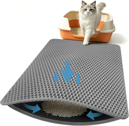 Xuanyaente double layer honeycomb cat litter mat front view grey