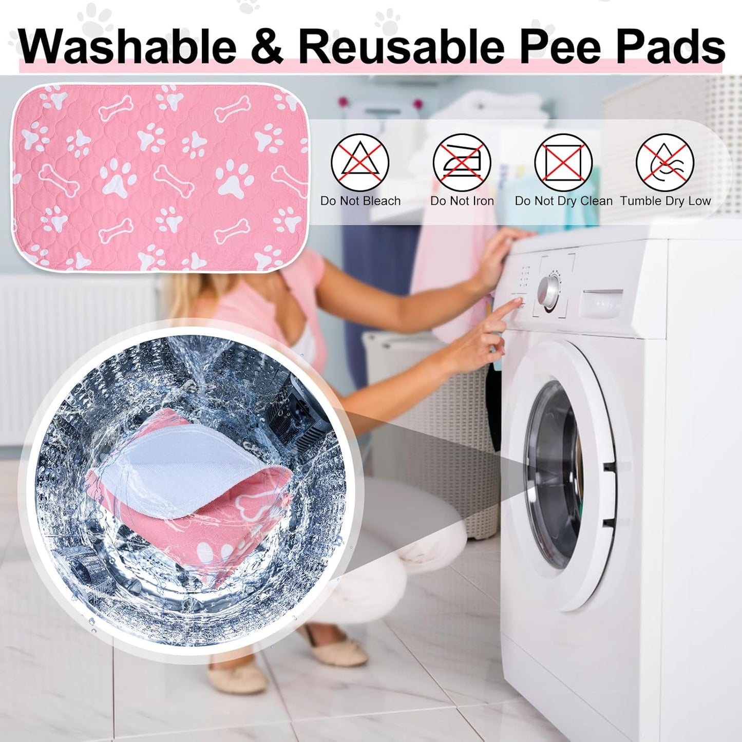 Beautyzoo washable pee pad placed inside a pet crate.