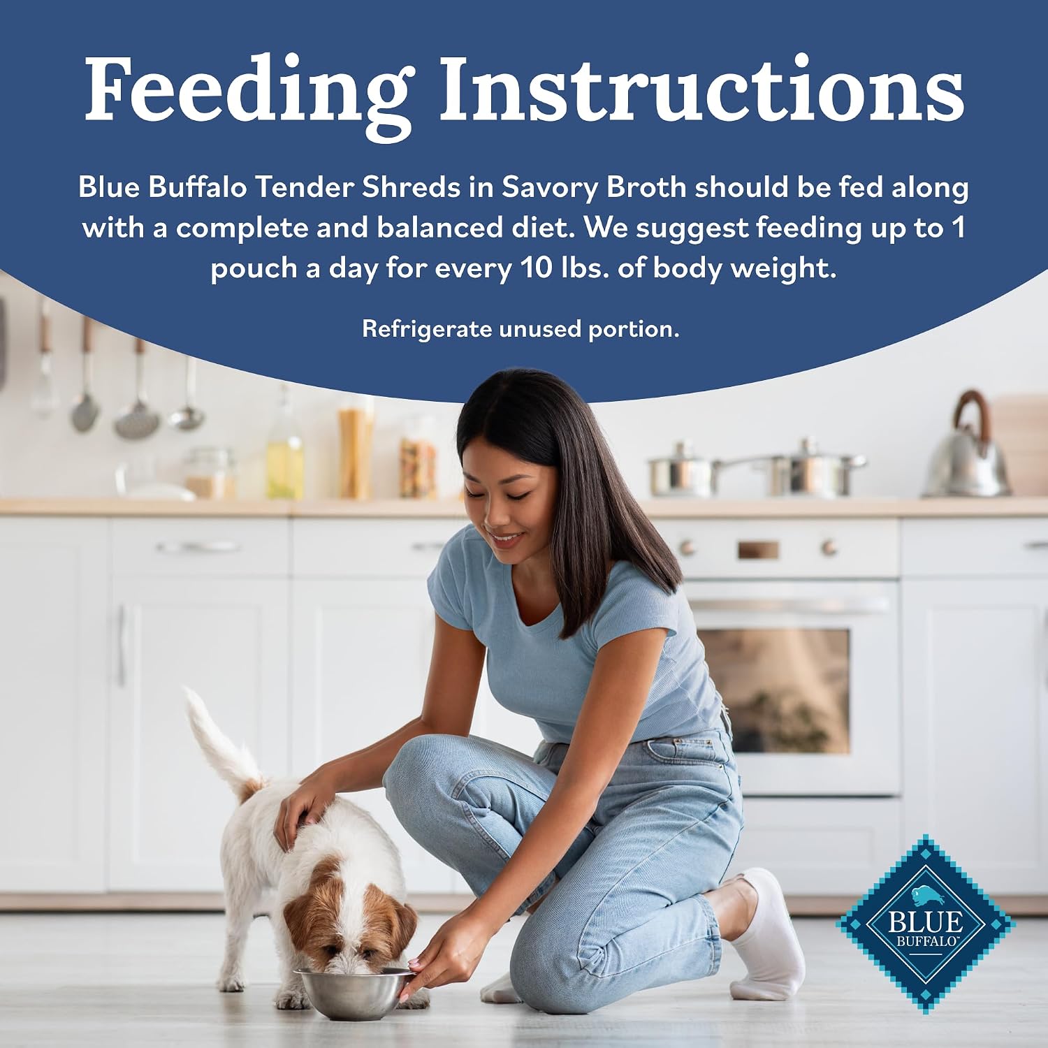 Blue Buffalo Tender Shreds Tasty Chicken Topper and Beef & Chicken Topper Natural Dog Food Complement, 2.5-oz. Pouch, 12-Count Variety Pack - Image 10