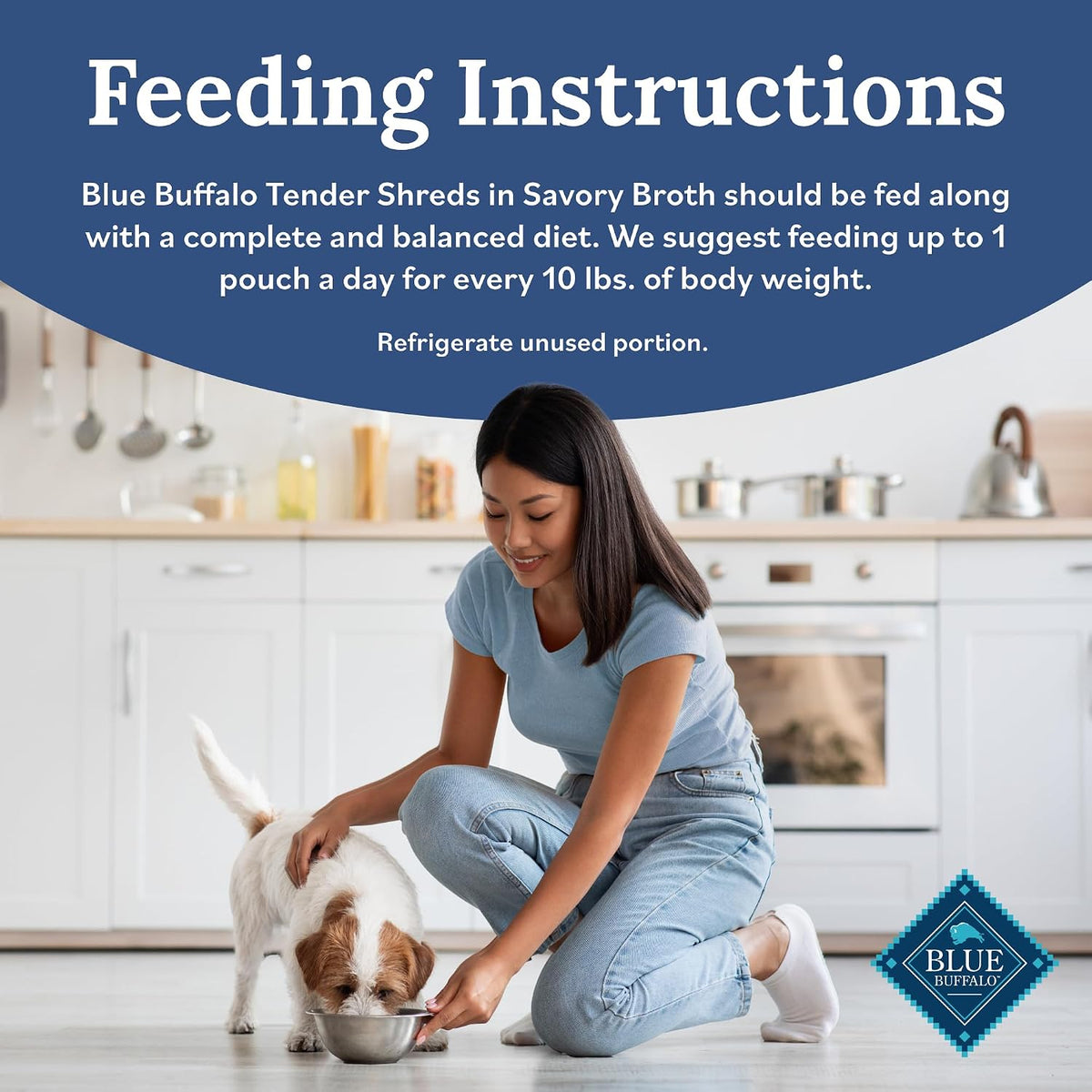 Blue Buffalo Tender Shreds Tasty Chicken Topper and Beef & Chicken Topper Natural Dog Food Complement, 2.5-oz. Pouch, 12-Count Variety Pack - Image 10