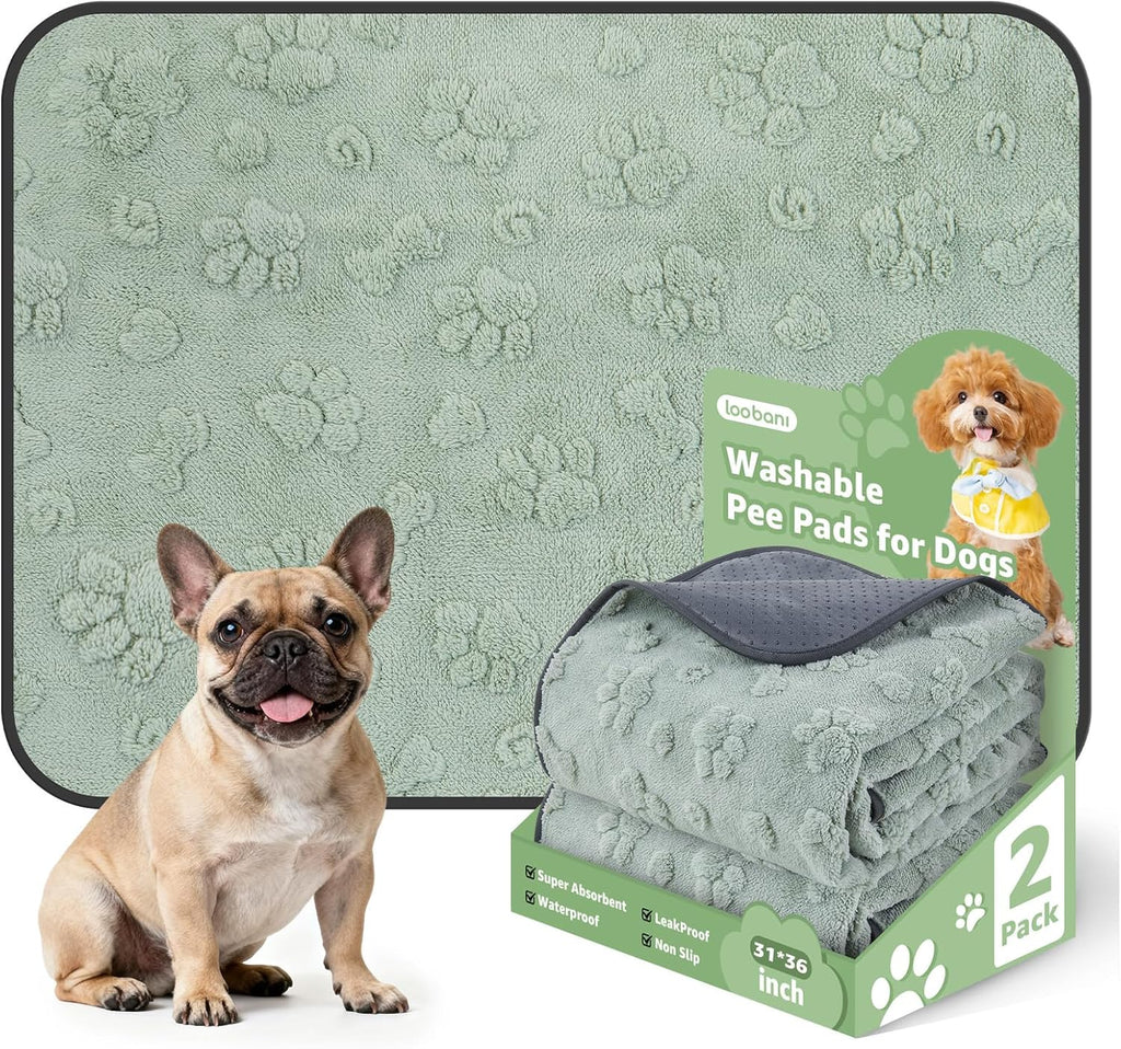 LOOBANI Washable Pee Pads for Dogs: 2 Pack Super Absorbent Reusable Puppy Pads, Leakproof and Waterproof Dog Training Pads Whelping Pads for Potty, Floor, Crate, Couch Bed and Travel, 36"x24" - Image 12