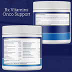 USA imported Rx Vitamins Onco Support 300 grams container close up.