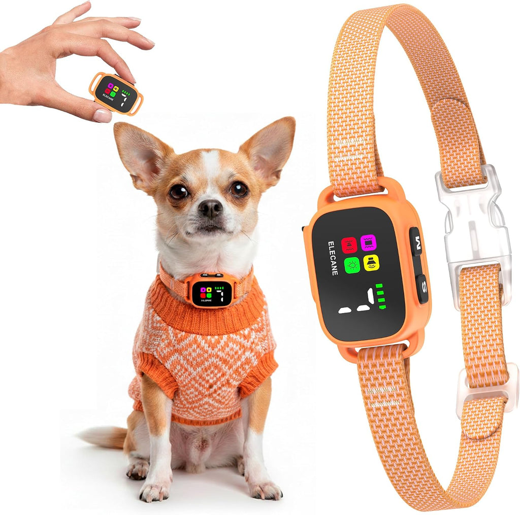 Tiny Bark Collar for Small Dogs 5-15 lbs and Puppies - No Shock Anti Barking Collar - Rechargeable Smart Collar for Dog Training with 7 Sensitivity Levels and 3 Beep&Vibration Modes (Black) - Image 11
