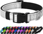 Reflective Dog Collar Padded with Soft Neoprene Breathable Quick Release Basic Dog Collars for Medium Dogs Purple Girl - Image 13