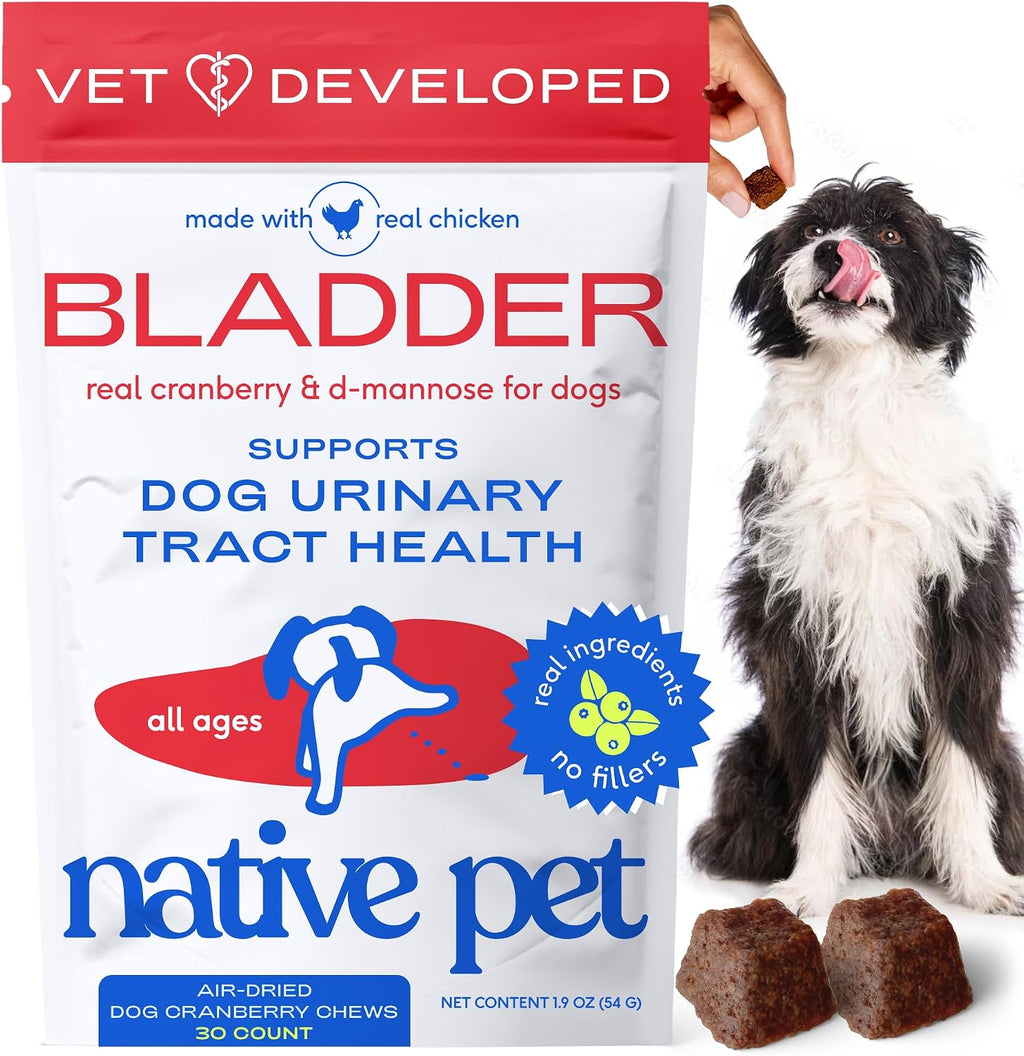 Native Pet Dog UTI Treatment - Cranberry Supplement for Dogs - Supports Normal Bladder Function, Urinary Tract & Kidney Health - Real Cranberry Extract, D-Mannose & Probiotics - Air-Dried - 60 Chews - Image 10