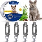 Plant Based Flea and Tick Collar for Cats and Kittens, Long Lasting Flea Prevention, Essential Oil Cat Collar, Adjustable Lightweight Design with Bell(2 Packs,Grey) - Image 10