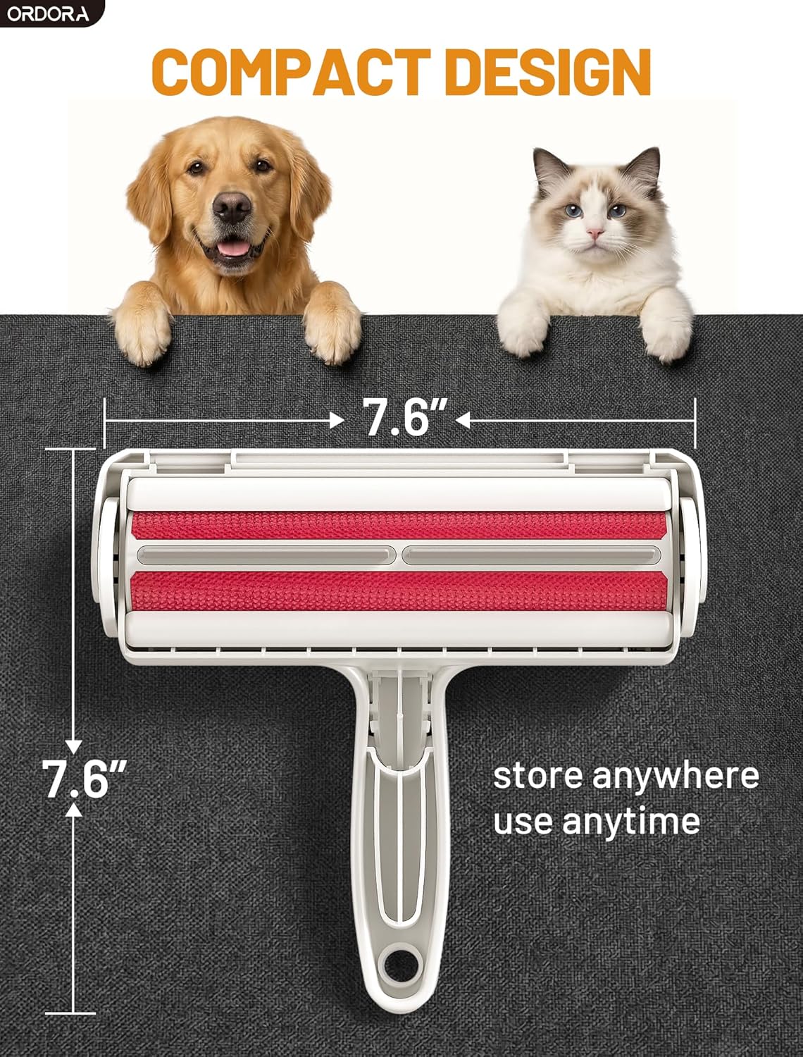 Packaging of authentic USA imported Ordora pet hair tool