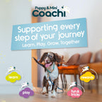 Coachi house manners line packaged for newly acquired dogs.