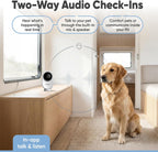 Waggle pet camera mounted on a flat surface for indoor monitoring