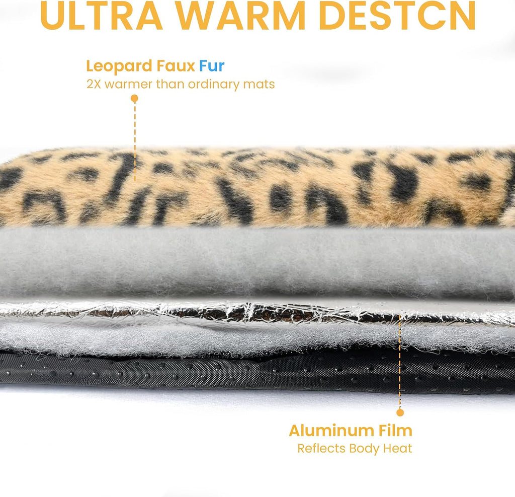 PetTemp Washable Cat Pad placed inside an indoor pet crate