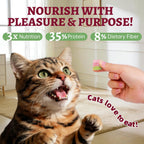 Just Try hairball control and urinary tract health cat treats packaging highlighting the value pack size.