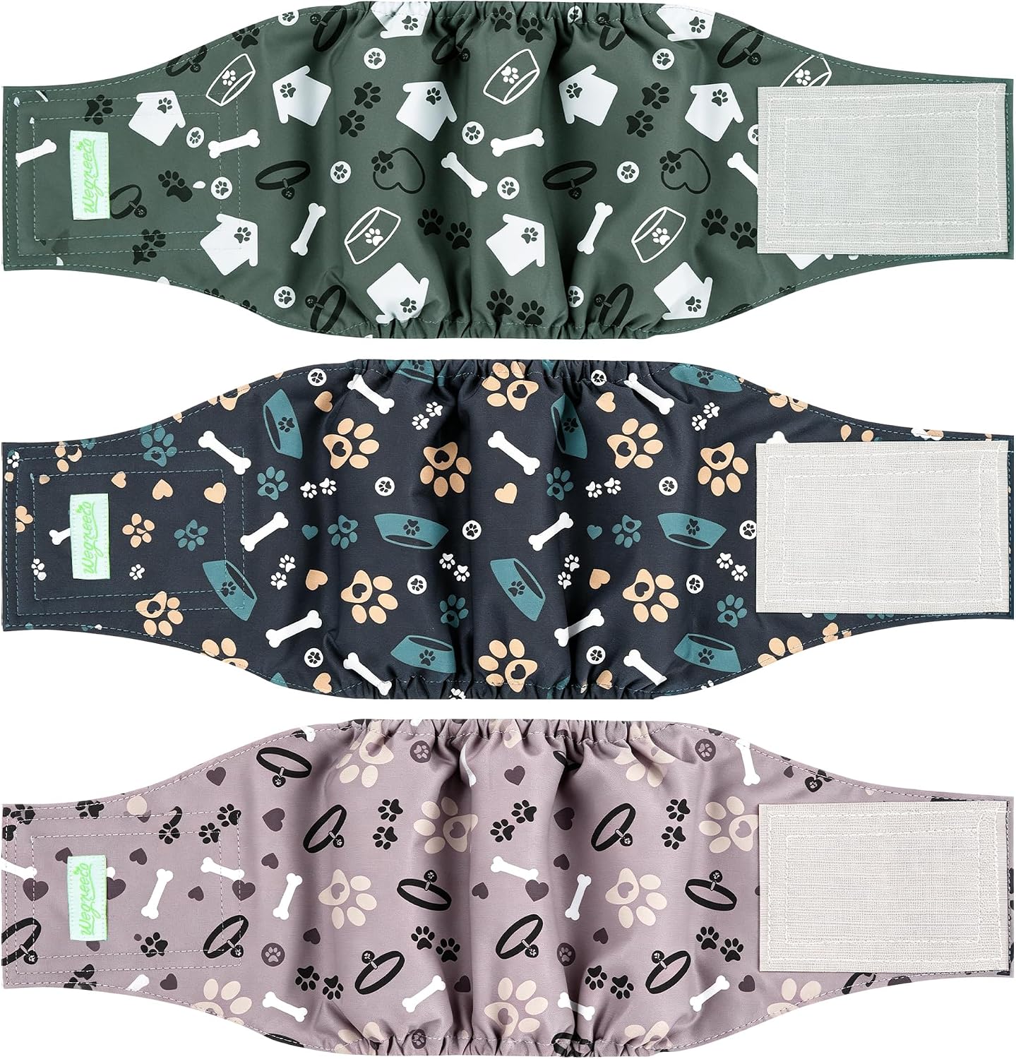 wegreeco Washable Male Dog Belly Band (Stylish Pattern) - Pack of 3 - Dog Diapers Male - Washable Male Dog Belly Wrap (Interstellar, Medium) - Image 10
