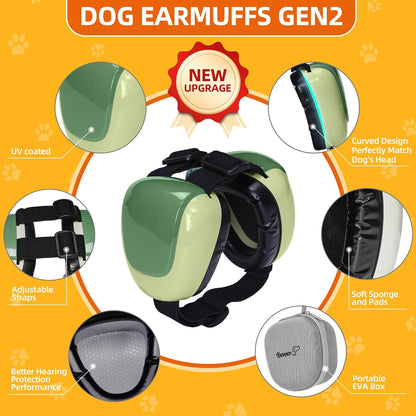 Deryep Dog Earmuffs curved cup ergonomic design