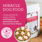 Dr. Harvey's Raw Vibrance packaging showing raw dog food ingredients