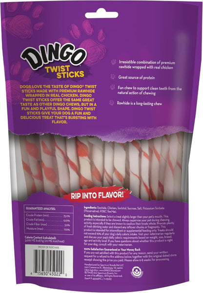 Dingo chicken filled rawhide chews 50 pack for dogs