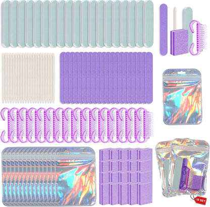 Bebbtii professional disposable manicure kit front view purple bag