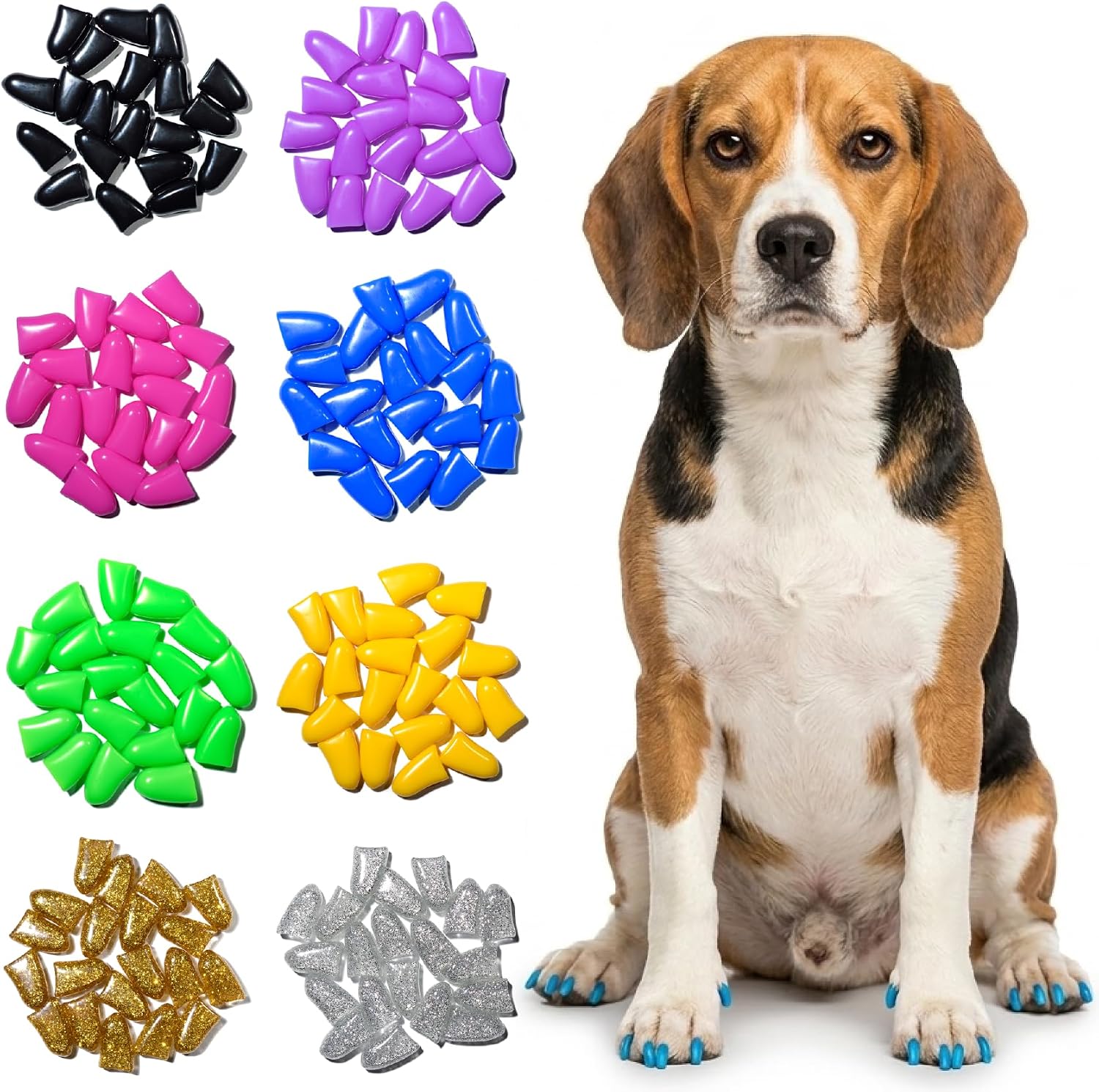 zetpo Dog Nail Caps & Claw Caps (100 pcs) - Anti Slip Dog Toe Grips & Covers for Hard Floors - Instant Traction & Mobility Support for Senior Dogs - Stops Scratches & Reduces Floor Noise (XL) - Image 12