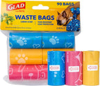 Glad for Pets Extra Large Scented Dog Poop Bags, Heavy Duty Tear-Resistant Pet Waste Pickup Bags with Fresh Scent, Easy-Tie Handles for Walking, Camping, Travel, 90 Count - Image 11