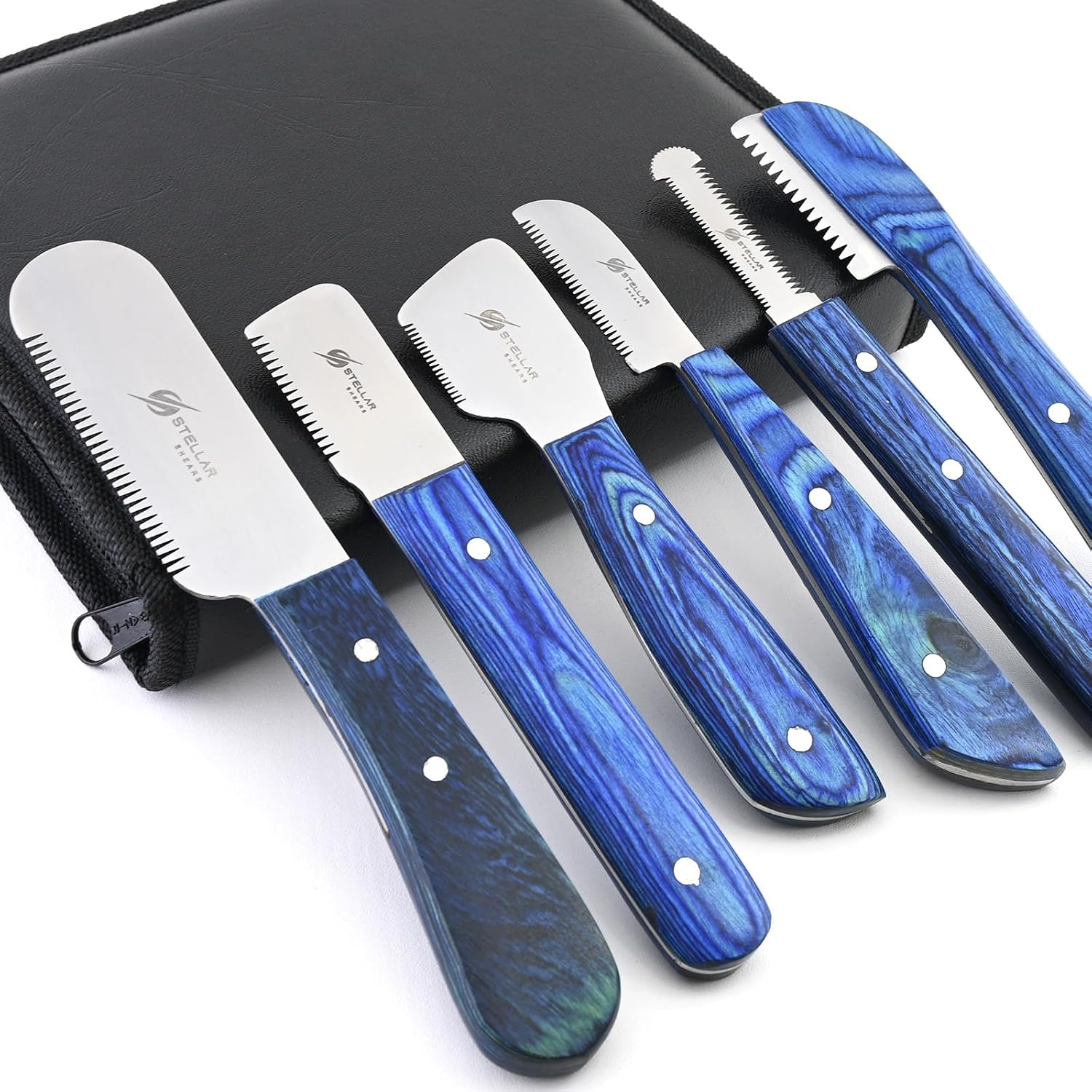 Professional dog stripping tool kit with anti rust steel blades