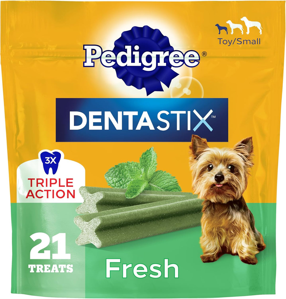 Pedigree Dentastix Dental Chews for Dogs, Small and Toy Breed Dog Treats, Original, Beef & Fresh Flavor, 2.36 lb. Variety Pack (157 Treats Total) - Image 15
