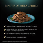 Sheba Perfect Portions Grilled in Savory Sauce Adult Wet Cat Food with Tender Tuna in Gravy, 2.64 oz. Twin-Pack Trays, 24 Count, 48 Servings - Image 3