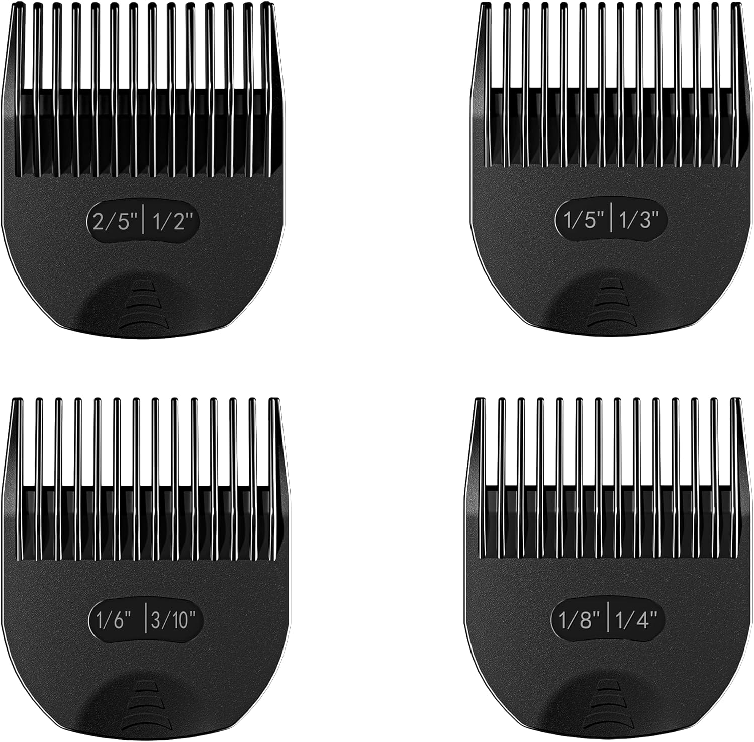 GROOMCUT professional trimmer guards four pack front view with storage organizer tray