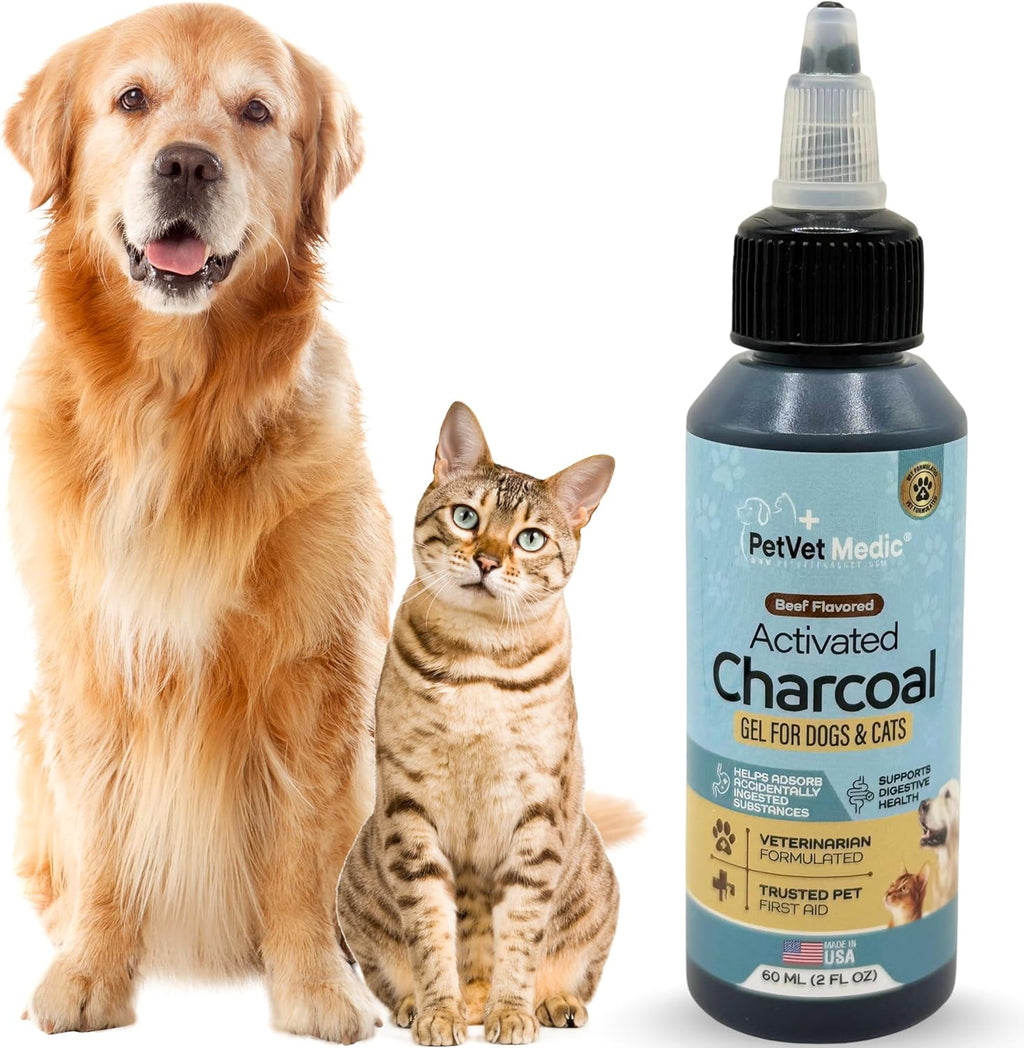 PetVet Medic Flavored Activated Charcoal Gel bottle front view