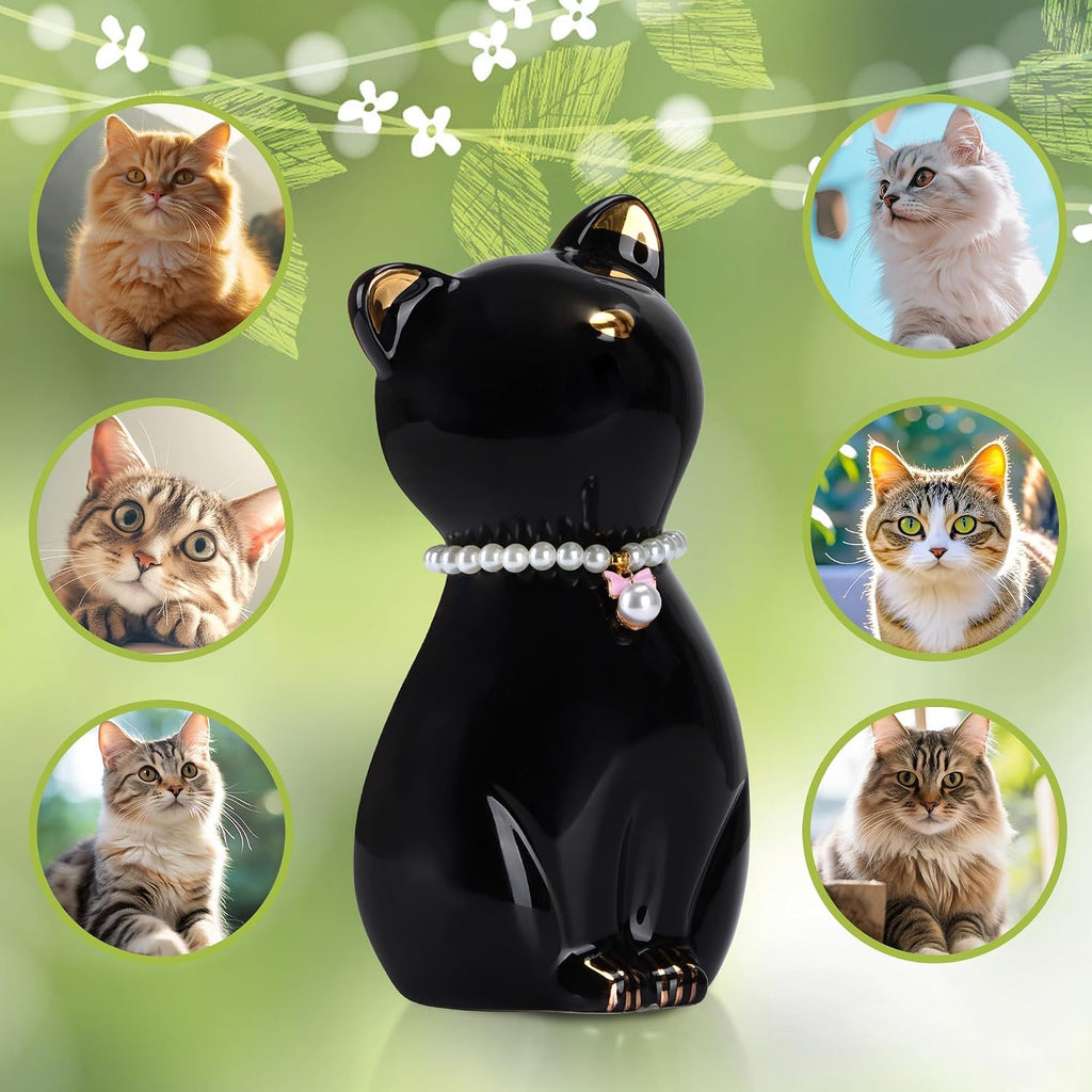 Cat Urns for Ashes, Elegant Ceramics Pets Cremation Keepsake - Image 3